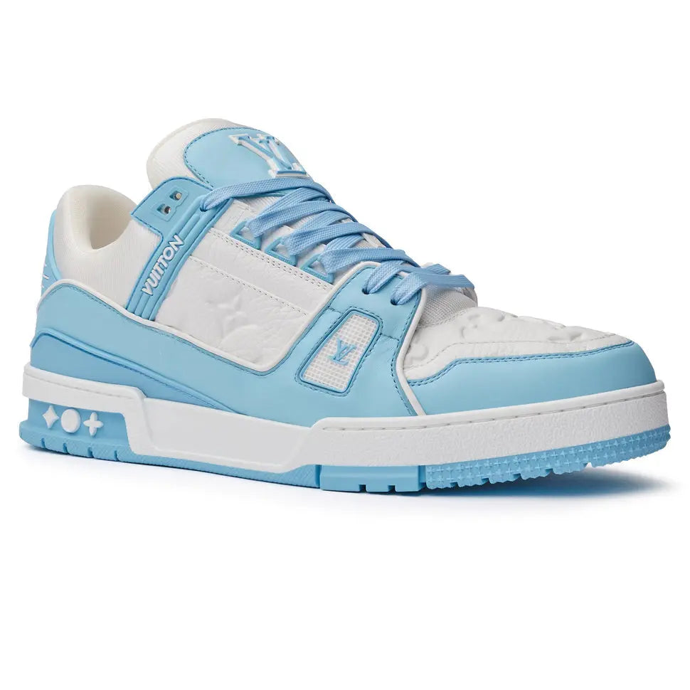 LOUIS VUITTON LV MONOGRAM WHITE SKY BLUE SNEAKER Metroutfitstore