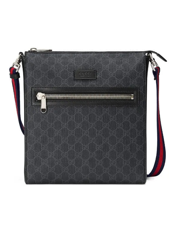 GUCCI - Black GG Messenger Bag Metroutfits